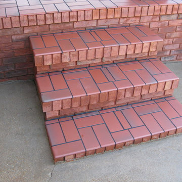 Basketweave with Quarry Tile over Concrete Patio