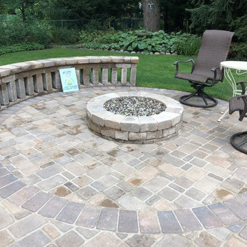 Belgard Paver Patio with Gas Fire Pit by Wilmette, IL Belgard Patio Builder.