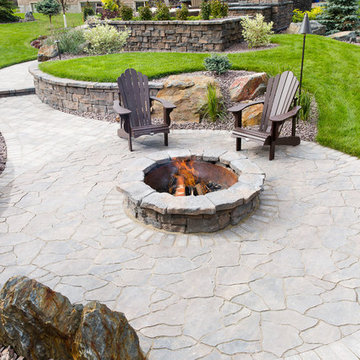 Belvedere Firepit on Flagstone patio