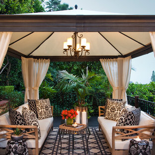 Patio - transitional patio idea in Los Angeles with a gazebo