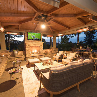 Immagine di un patio o portico american style