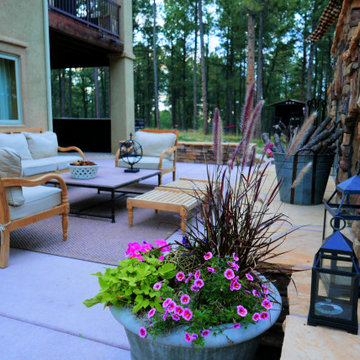 Black Forest Fireplace, Deck, Patio, Hot Tub Renovation