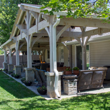 Bleach Timber Pavilion Pergola Outdoor Living Area