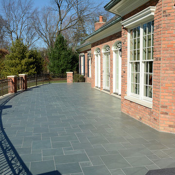 Blue Slate Stone Backyard Patio