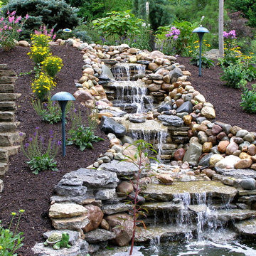 Bluestone Patio with Fire Pit & Water Feature