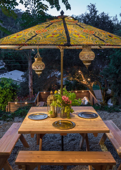 Eclectic Patio by Shannon Ggem Design