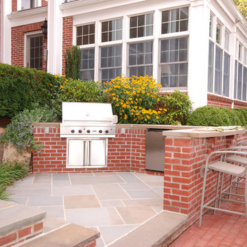 Brick & Bluestone Outdoor Kitchen