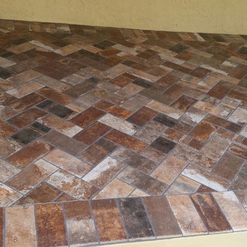 Brick-Look Tiled Front Porch- Lodi, CA