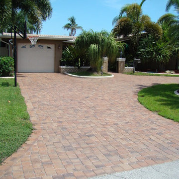 Brick Paver Driveway Sealed with Cobble Loc