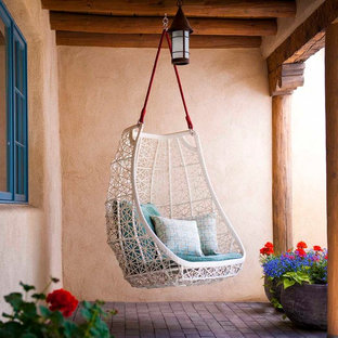 Diseño de patio de estilo americano en anexo de casas