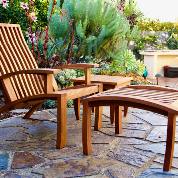 Campfire Reclinging Loveseats and Lounge Chairs in African Mahogany