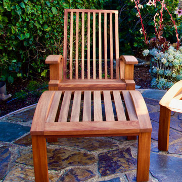 Campfire Reclinging Loveseats and Lounge Chairs in African Mahogany