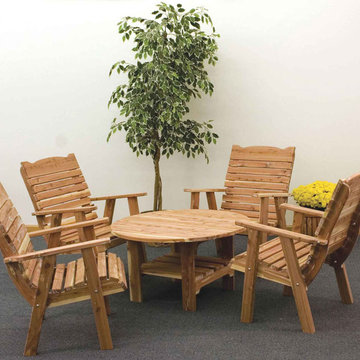 Cedar Chat Table and Chairs