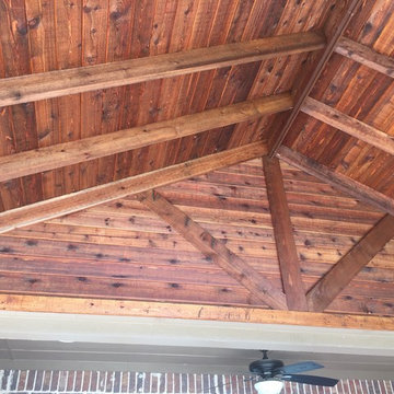 Ceiling of our most common patio cover.  For the same cost, you can enclose the