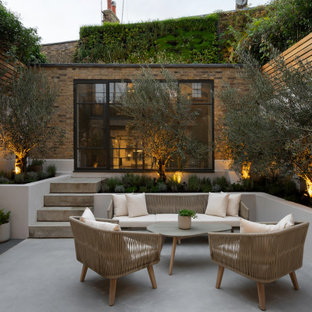 Inspiration for a contemporary patio in London.