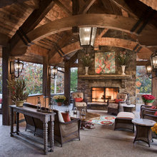 Outdoor Patio With Fireplace