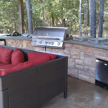 Chris R. F.Glass Pool,Cabana & Outdoor Kitchen In Branson, Mo.