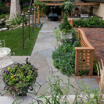 Clay Brick and Bluestone Paving