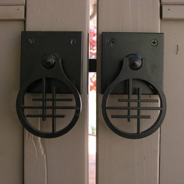 Close-up of Double Gate with Asian Gate Hardware