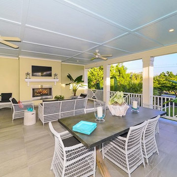 Coastal-Craftsman Florida Outdoor Great Room