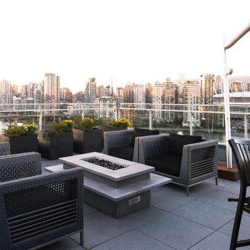 Coastal Gray Granite - Penthouse Rooftop - Vancouver
