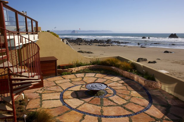 Beach Style Patio by Jeffrey Gordon Smith Landscape Architecture