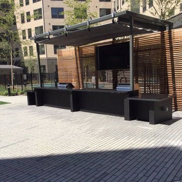 College Park Terrapin Row Outdoor Kitchen with Shade FX Canopy