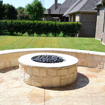 Colleyville TX Patio Cover with Fire Pit