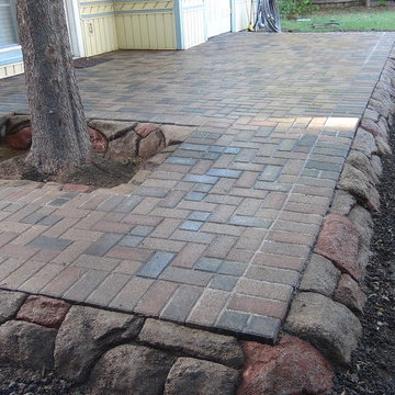 Concrete brick  pavers fort worth and   retaining wall