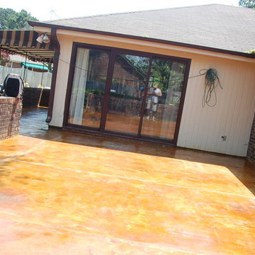 Concrete Overlay and Acid Stained Patio
