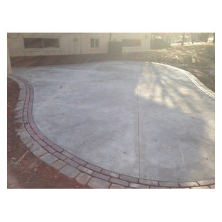 Concrete Patio with Paver Edging - Traditional - Patio - Other - by ...
