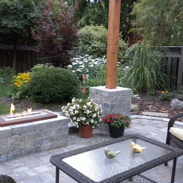 Contemporary Outdoor Fireplace