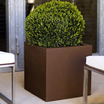 Contemporary Square Indoor-Outdoor Planter