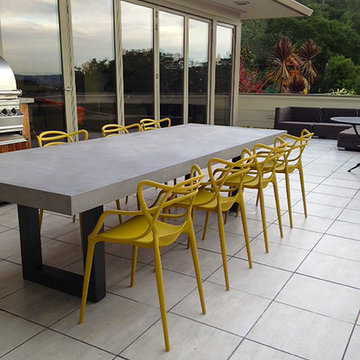 Contemporary Zen Outdoor Concrete Table
