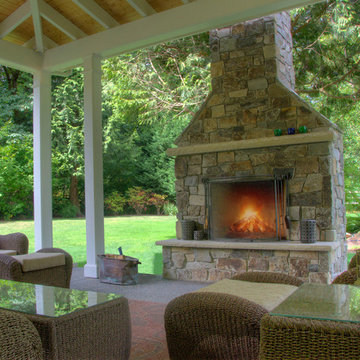 Covered Patio Fireplace