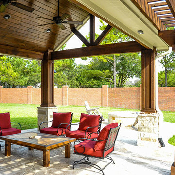 Covered Patio, Pergolas and FirePit