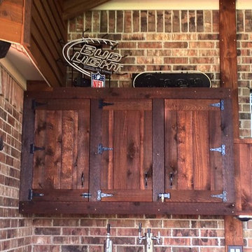 Custom Cedar Patio Cabinets