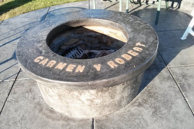 Custom Concrete and Fire Pit