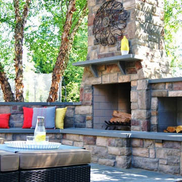 Custom Outdoor Fireplace & Patio