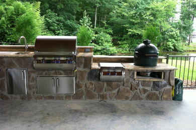 Custom Outdoor Kitchen by Fine's Gas With Fire Magic Grill