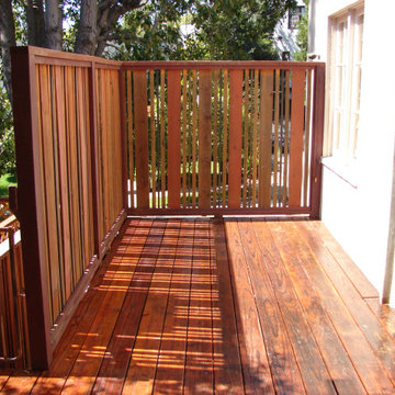 Custom Redwood Deck with Privacy Screening