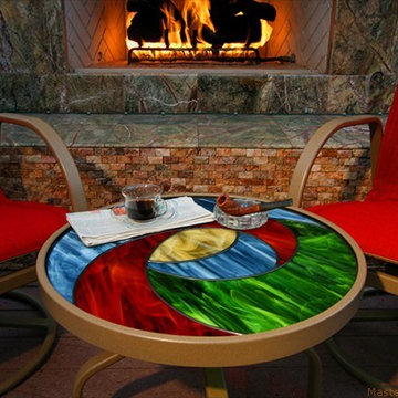 custom stained glass patio furniture