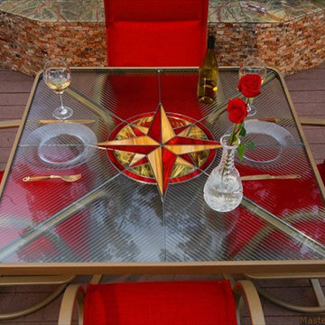 custom stained glass patio furniture