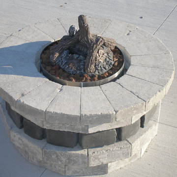 Custom Stone gas fireplace