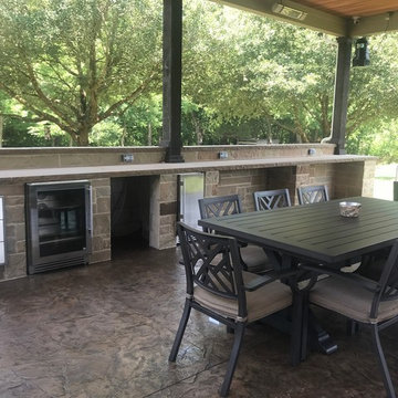 Dallas TX Covered Patio Outdoor Living Combo Space