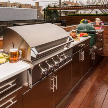 Danver Outdoor Kitchen with Grill and Big Green Egg