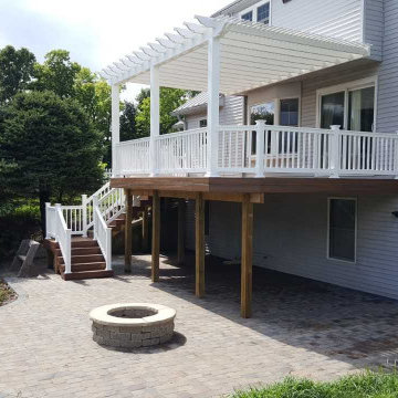 Deck, Pergola and Patio with Fire Pit in Troy, OH