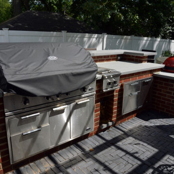 Deluxe Outdoor Kitchen and Entertainment Area