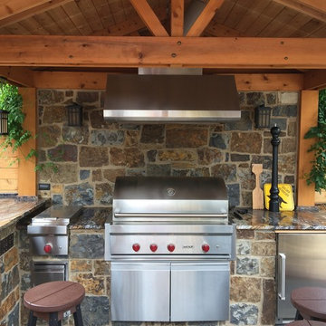 Denali Real Stone Veneer Outdoor Kitchen