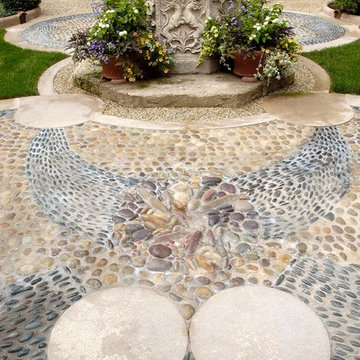 Detailed Stone and Pebble Paving